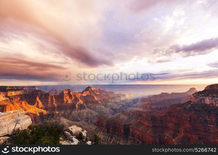 Picturesque landscapes of the Grand Canyon