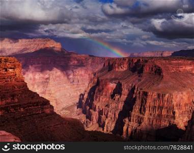 Picturesque landscapes of the Grand Canyon, Arizona, USA. Beautiful natural background. travel sunset freedom