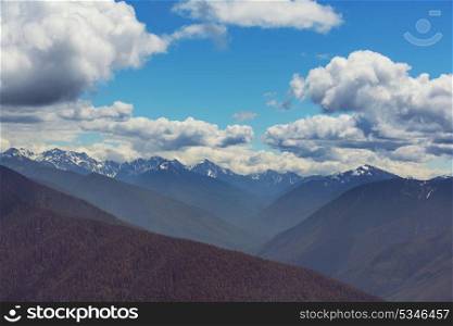 Picturesque mountain landscape on sunny day in Summer time. Good for natural background.