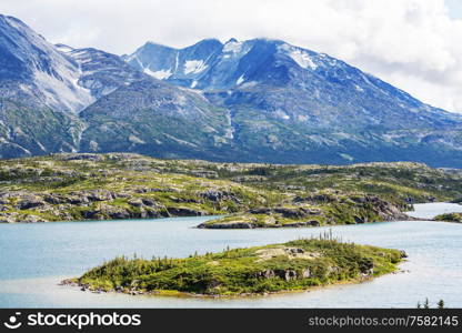 Picturesque mountain view in the Canadian Rockies in summer season