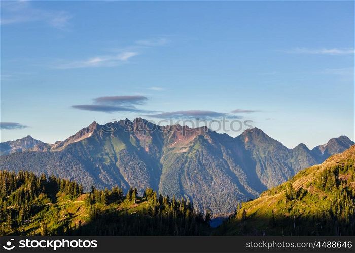 Picturesque Mountains in summer time
