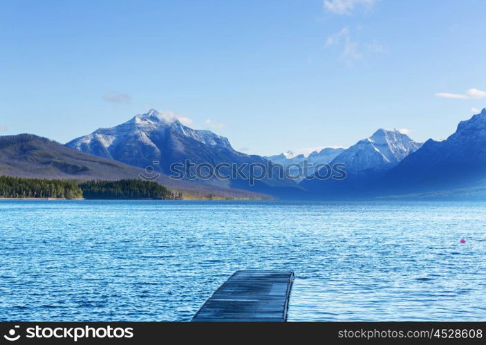 Picturesque rocky peaks of the Glacier National Park, Montana, USA