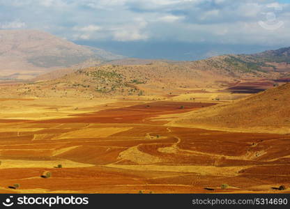 Picturesque rural landscapes in Turkey. Autumn season.