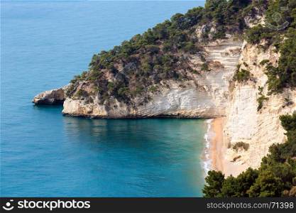 Picturesque sea bay Baia Delle Zagare (Mattinata, Gargano peninsula, Puglia, Italy)