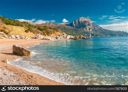 Picturesque sea bay of Laspi in Crimea, Russia