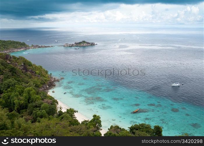 Picturesque sea landscape. Similian islands, Thailand.