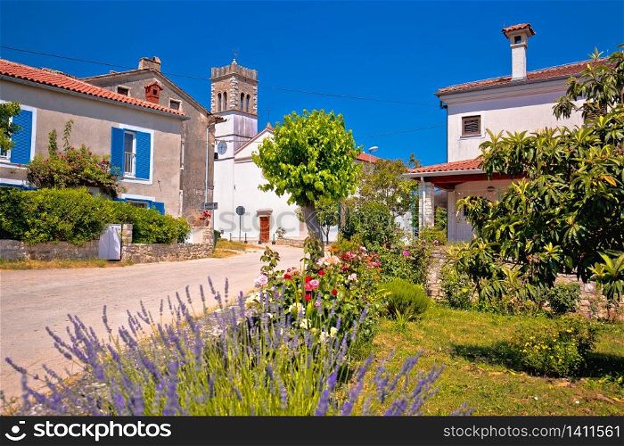 Picturesque stone village of Nova Vas view, Istria region of Croatia