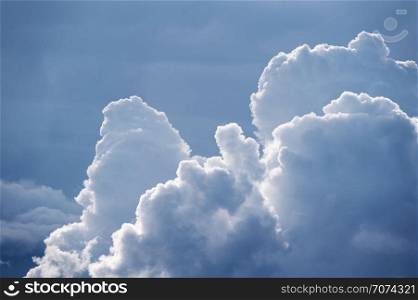 Picturesque storm cloud formations, cloudscape background. Picturesque clouds