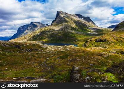 picturesque summer mountain landscape of Norway