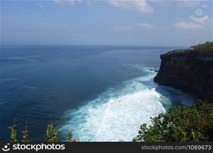 Picturesque Uluwatu Bay lcoated in Bali, Indonesia