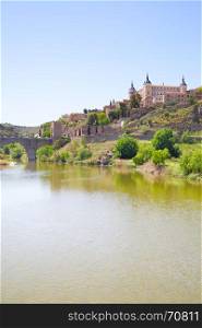 Picturesque view of Toledo and Tagus river, Spain