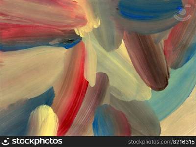 Picturesque yellow-red blue acrylic oil painting texture. yellow-red blue acrylic oil painting texture