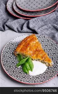 Pie with spinach and ricotta cheese
