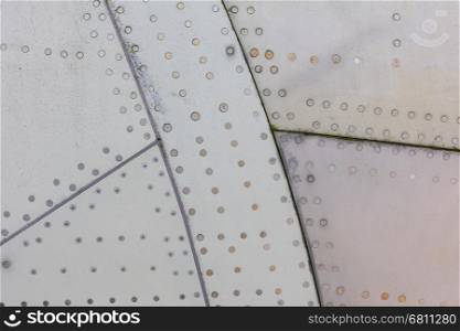 Piece of aircraft grunge metal background, old and worn