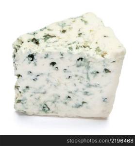 piece of blue cheese isolated on a white background. Clipping path. blue cheese on a white background. Clipping path