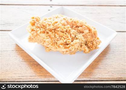 Piece of crispy fried chicken, stock photo