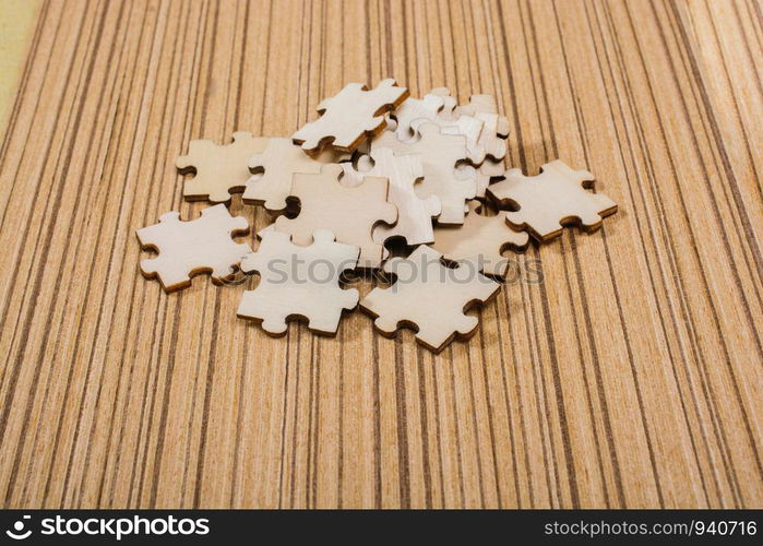 Piece of jigsaw puzzle as business strategy problem solving concept