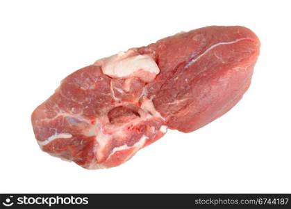 piece of meat isolated on white background