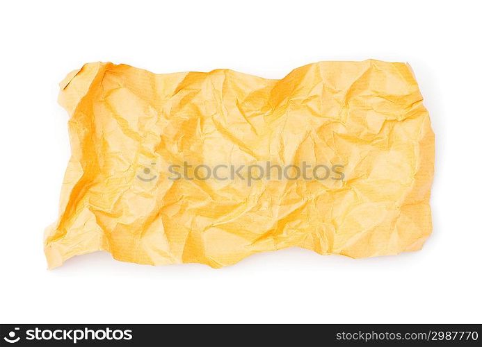 Piece of paper isolated on the white