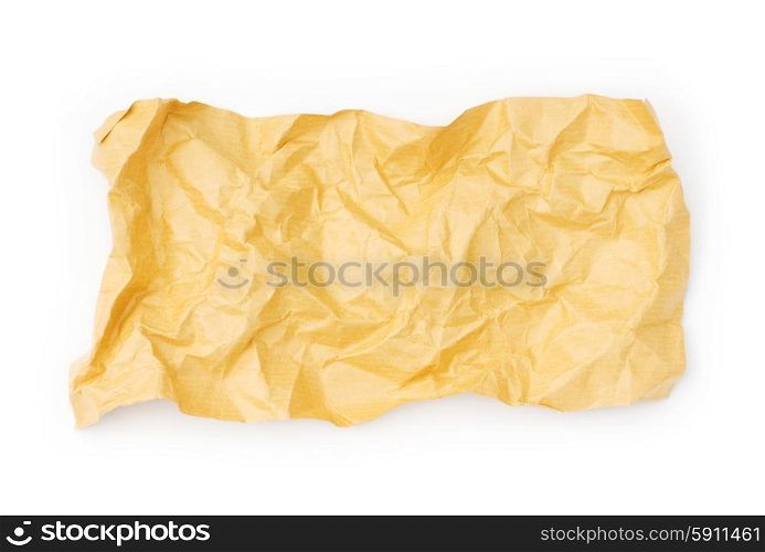 Piece of paper isolated on the white