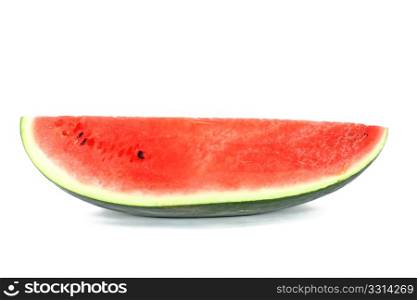 Piece of ripe watermelon isolated on white
