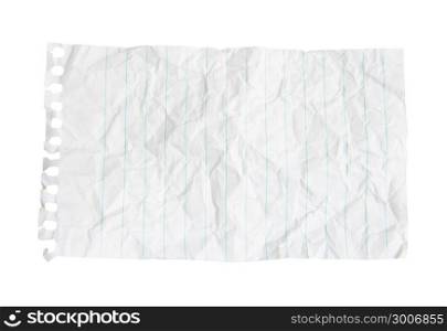 piece of sheet on a white background