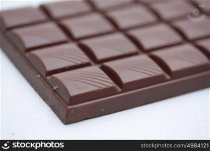 Pieces of a chocolate bar