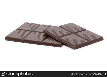 pieces of Chocolate isolated on white