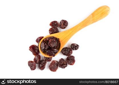 pieces of dried cherry isolated on white background