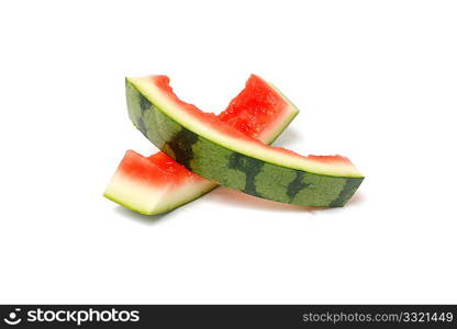 Pieces of eaten water melon