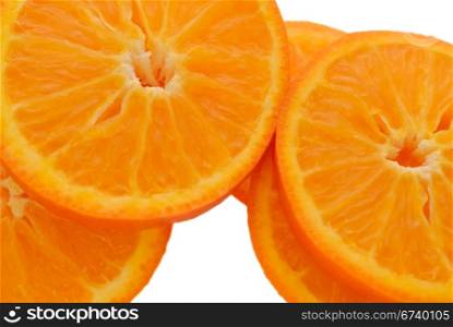 pieces of orange. macro