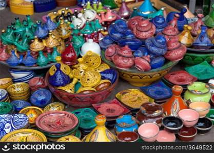 Pieces of Pottery in Marrakech, Morocco