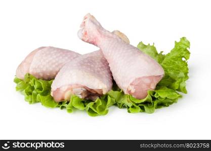 Pieces of raw chicken meat. Pieces of raw chicken meat on a white background