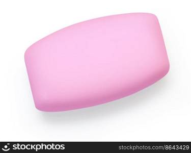 Pieces of  soap isolated on a whitet background .with clipping path
