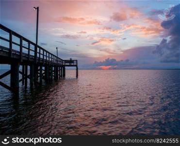 Pier at sunset 