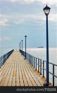 Pier for walking in Limassol, Cyprus