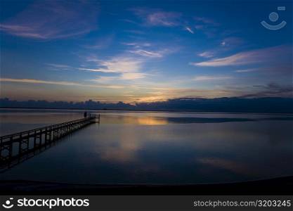 Pier in the sea, St. Augustine Beach, Florida, USA