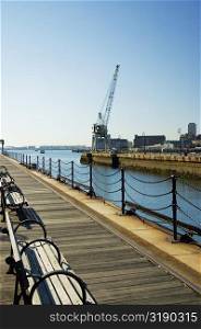 Pier over a river, Boston, Massachusetts, USA