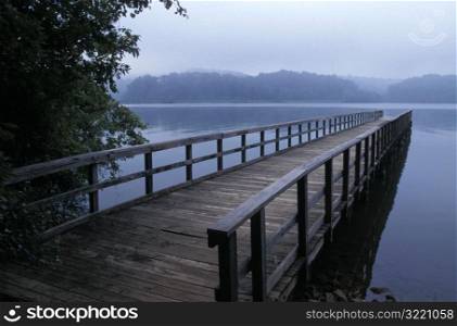 Pier Stretching Out Into Lake