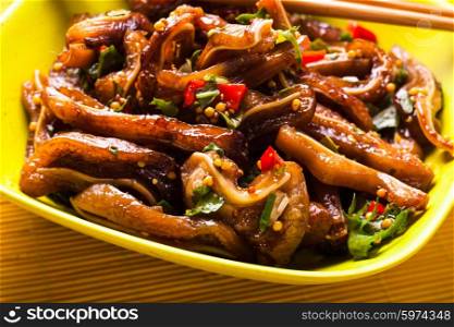 Pig&amp;#39;s ear - a Chinese spicy food in a bowl