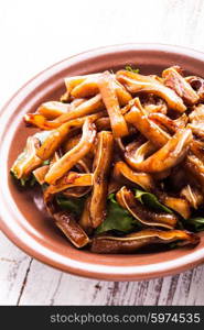 Pig&amp;#39;s ear - a Chinese spicy food on the plate