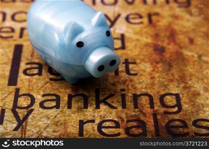Piggy bank and banking concept