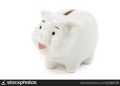 Piggy Bank. Financial concept. White background
