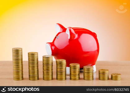 Piggy bank in business concept