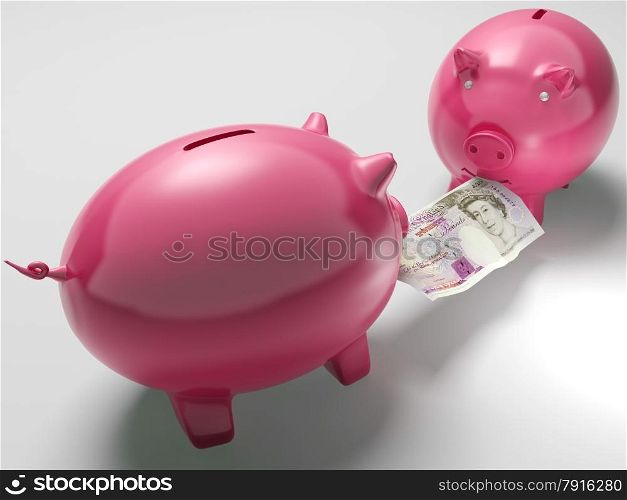 Piggybanks Fighting Over Money Shows Investment Decisions Or Risks