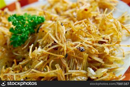 pilaf noodles. Uzbek cuisine