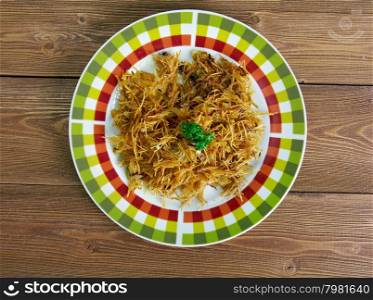 pilaf noodles. Uzbek cuisine