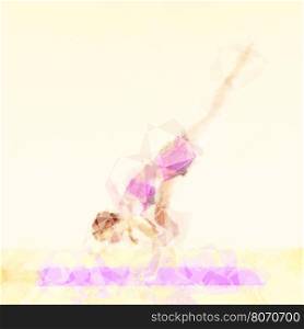 Pilates Concept Illustration with Abstract Exercise Woman