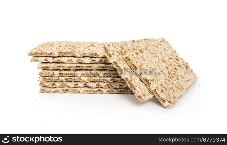 Pile Crackers white isolated studio shot