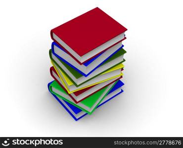 Pile of books. 3d